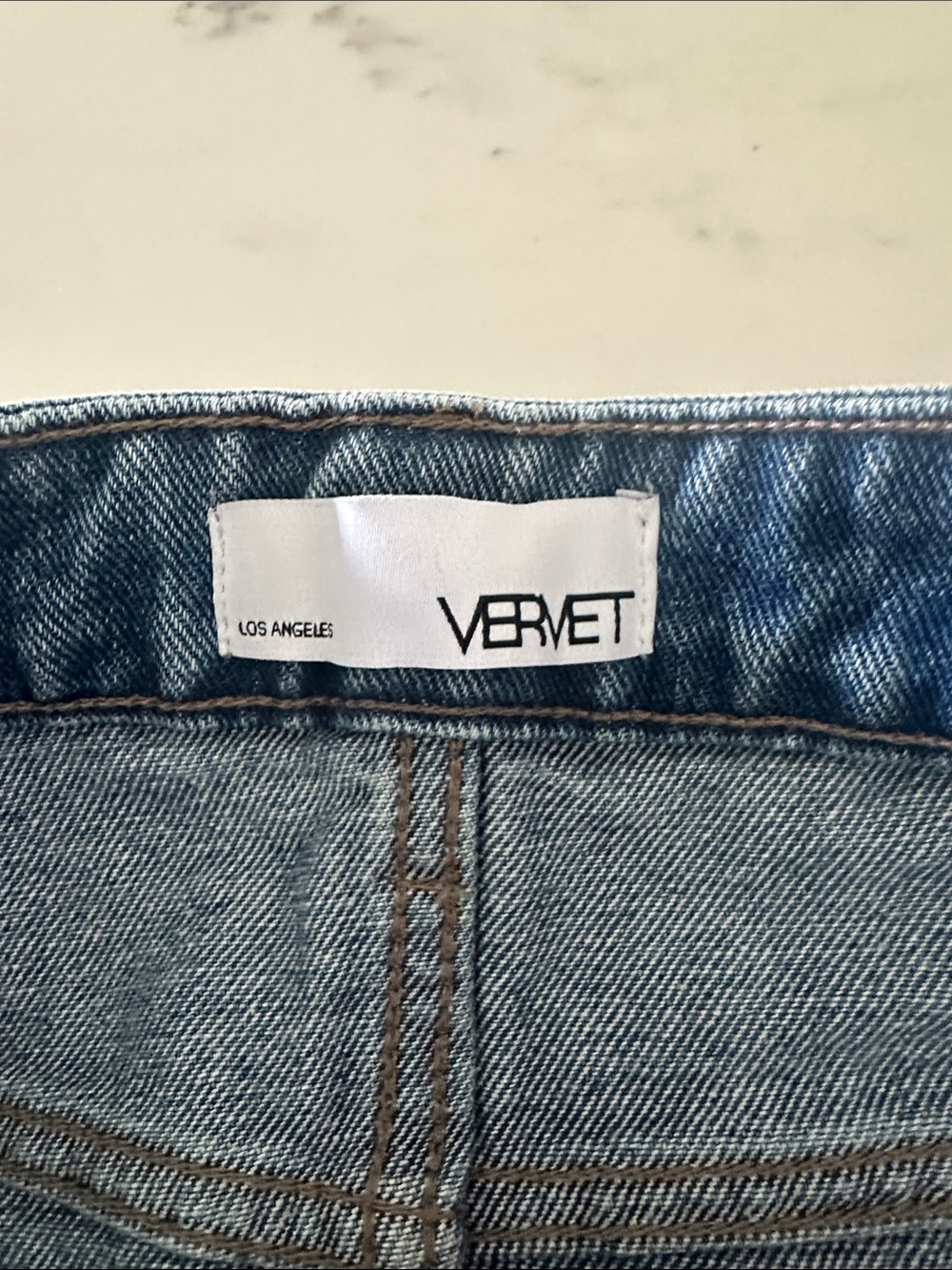 Distressed Light Blue Denim Mini Skirt - Picture 4 of 13